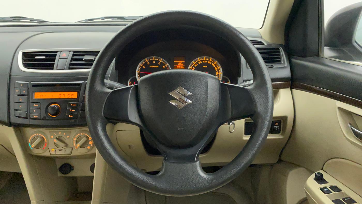 2012 Maruti Swift Dzire VXI, Petrol, Manual, 70,970 km, Steering Wheel Close Up