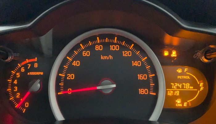 2017 Maruti Celerio VXI CNG D, CNG, Manual, 72,573 km, Odometer Image