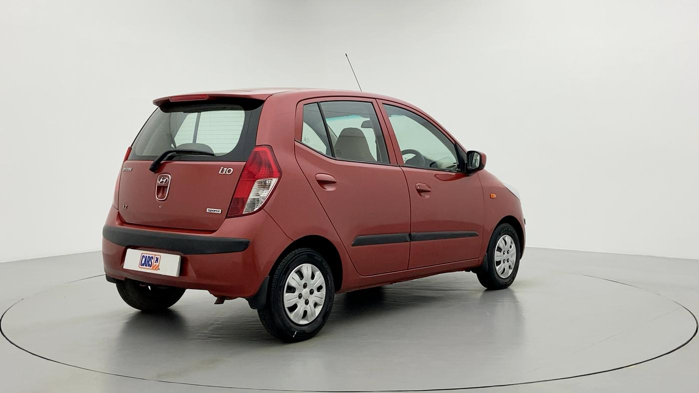 2010 Hyundai i10 SPORTZ 1.2 KAPPA2, Petrol, Manual, 36,836 km, Right Back Diagonal