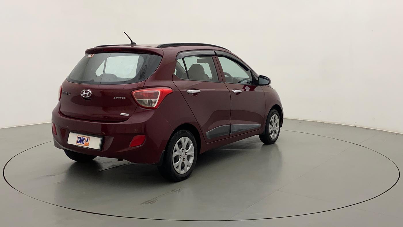 2013 Hyundai Grand i10 SPORTZ 1.2 KAPPA VTVT, CNG, Manual, 67,207 km, Right Back Diagonal