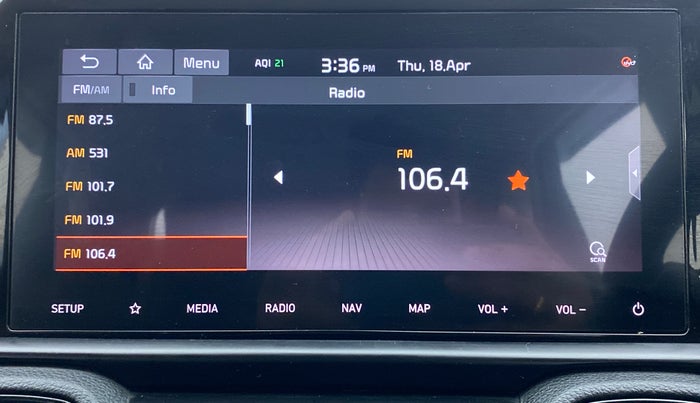 2021 KIA SONET GTX PLUS 1.0 DCT DUAL TONE, Petrol, Automatic, 38,579 km, Touchscreen Infotainment System