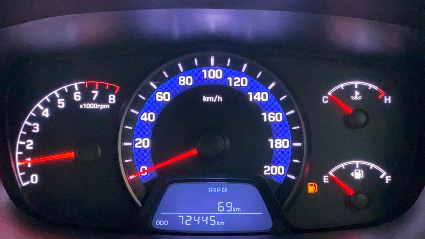 2015 Hyundai Xcent S (O) 1.2, Petrol, Manual, 72,445 km, Odometer Image