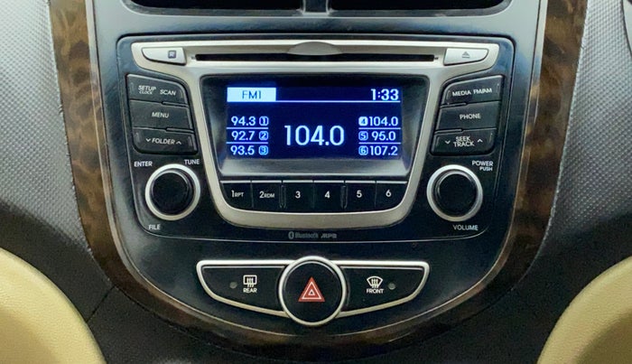 2015 Hyundai Verna FLUIDIC 4S 1.6 VTVT S, Petrol, Manual, 41,660 km, Infotainment System