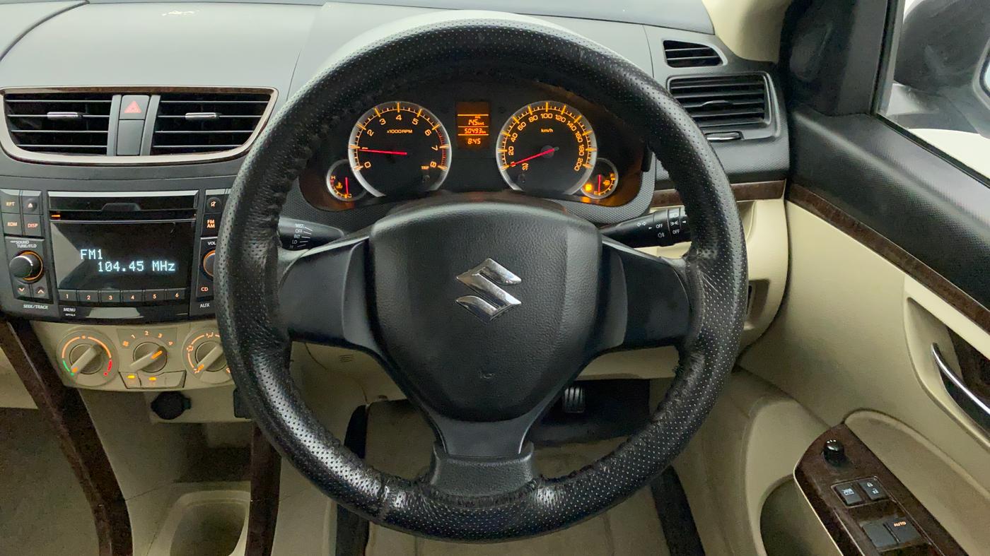 2013 Maruti Swift Dzire VXI REGAL EDITION, Petrol, Manual, 50,544 km, Steering Wheel Close Up
