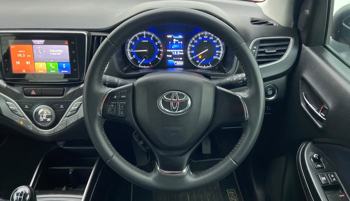 2019 Toyota Glanza V, Petrol, Manual, 28,839 km, Steering Wheel Close Up
