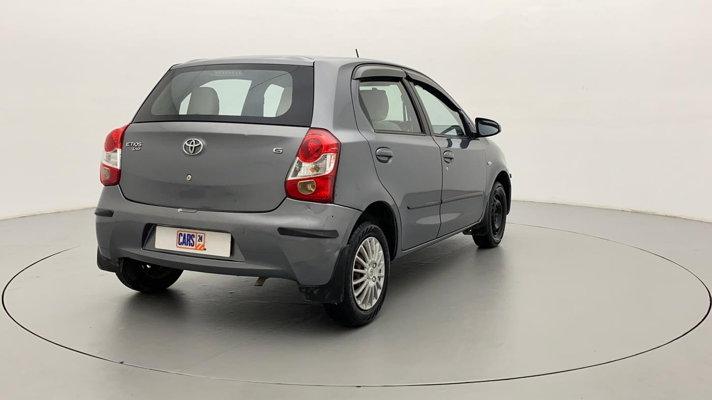 2013 Toyota Etios Liva G, Petrol, Manual, 1,07,156 km, Right Back Diagonal