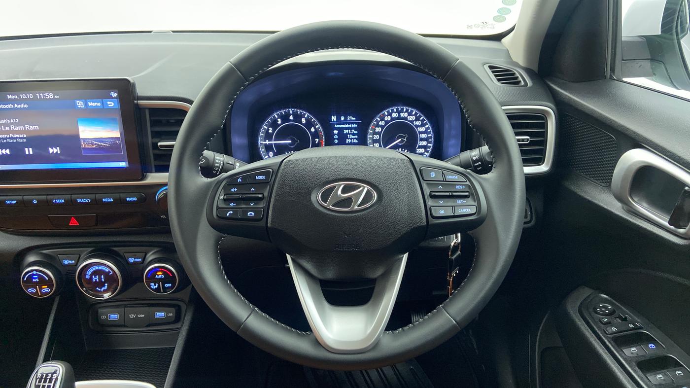2022 Hyundai VENUE SX 1.0 GDI IMT, Petrol, Manual, 1,179 km, Steering Wheel Close Up