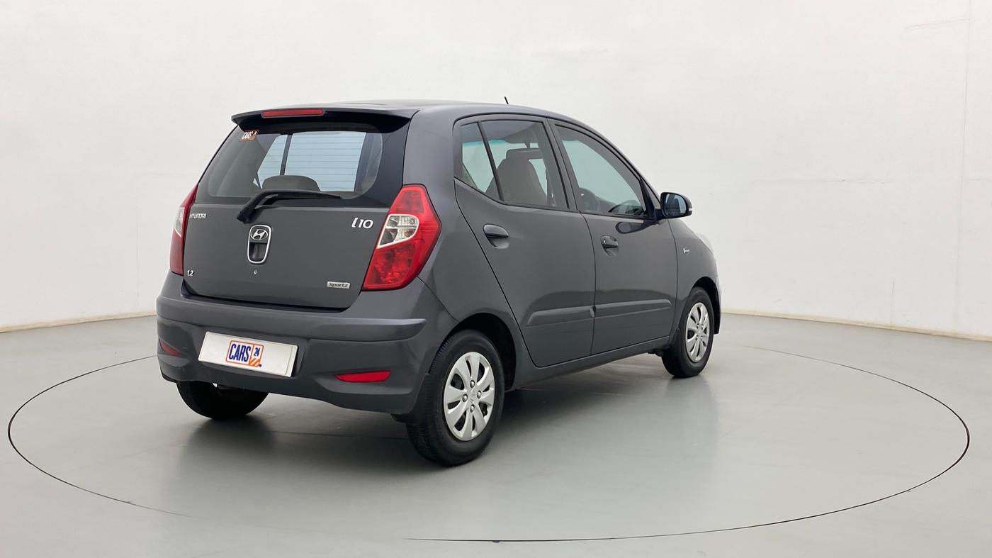 2012 Hyundai i10 SPORTZ 1.2, Petrol, Manual, 76,362 km, Right Back Diagonal