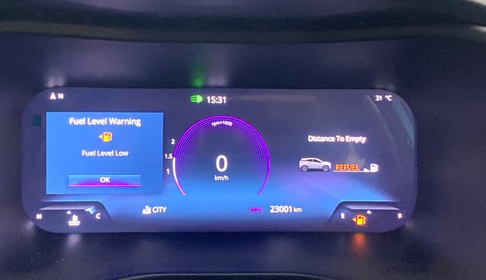 2025 Tata NEXON FEARLESS + SUNROOF DUAL TONE 1.2 PETROL, Petrol, Manual, 23,000 km, Odometer Image