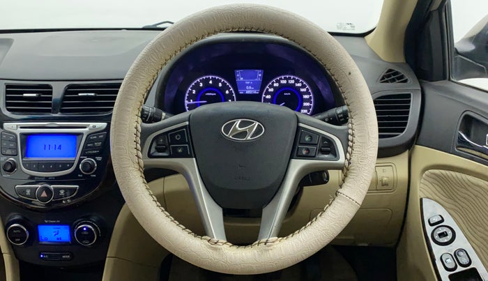 2013 Hyundai Verna FLUIDIC 1.6 VTVT SX, Petrol, Manual, 48,214 km, Steering Wheel Close Up