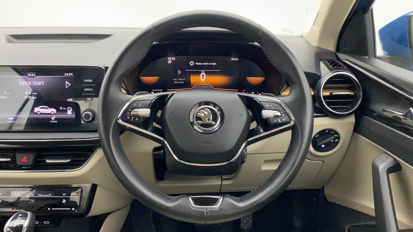 2023 Skoda SLAVIA STYLE 1.5L TSI DSG, Petrol, Automatic, 5,200 km, Steering Wheel Close Up