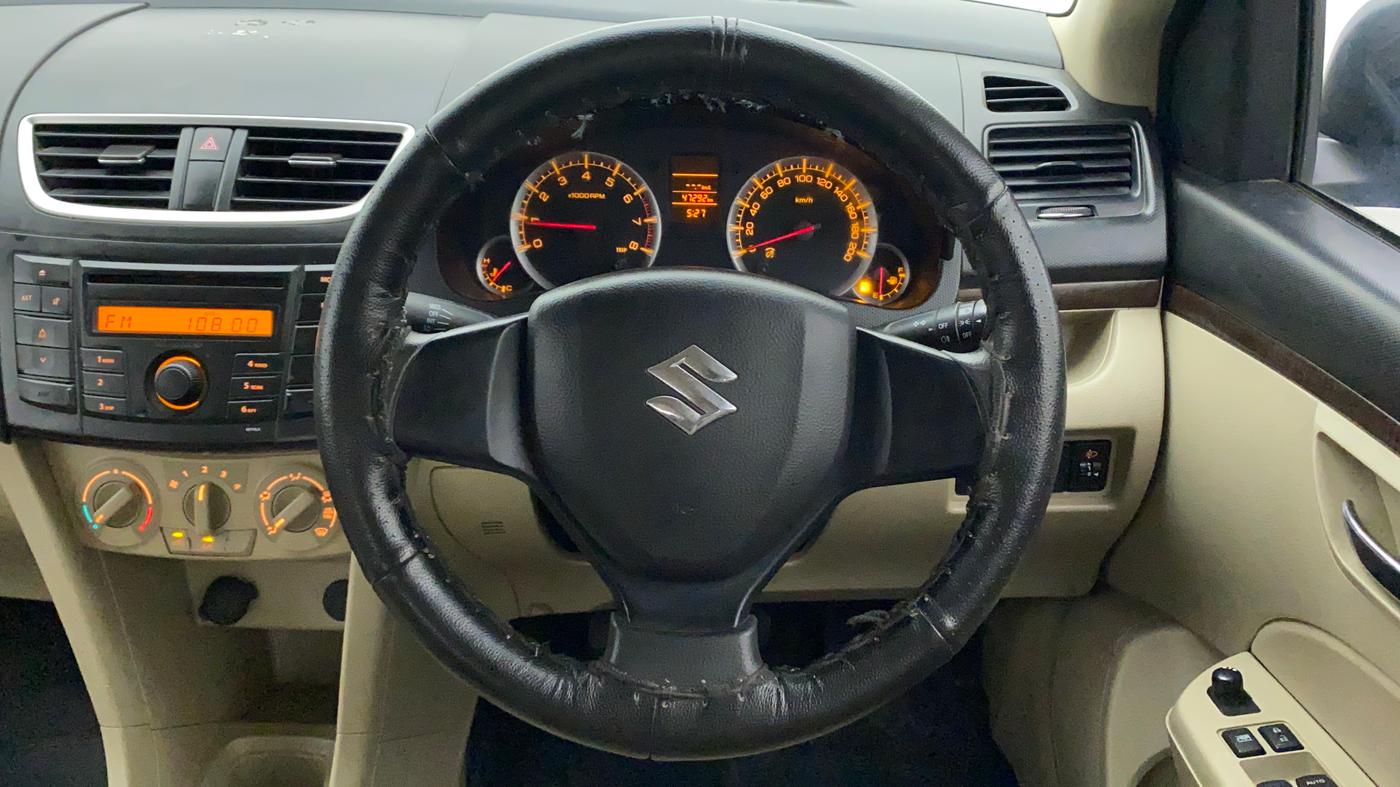 2013 Maruti Swift Dzire VXI, Petrol, Manual, 47,406 km, Steering Wheel Close Up