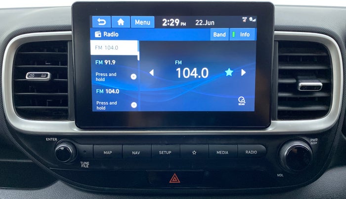 2019 Hyundai VENUE 1.0 TURBO GDI SX+ AT, Petrol, Automatic, 20,157 km, Infotainment System