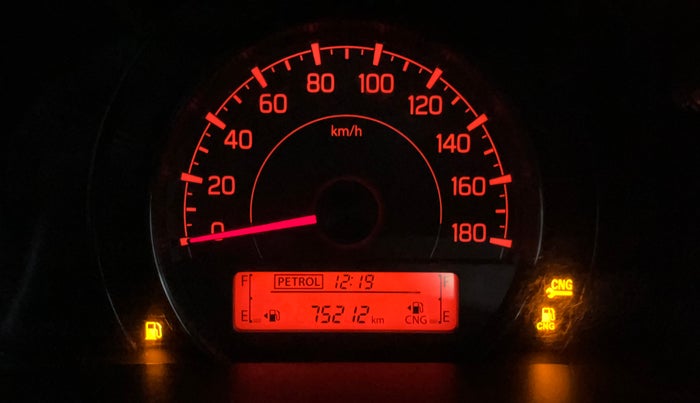 2022 Maruti Celerio VXI CNG, CNG, Manual, 75,202 km, Odometer Image