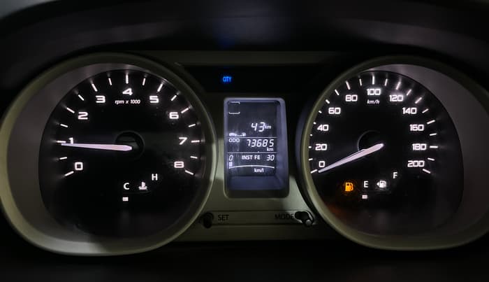 2017 Tata Tiago XZ PETROL, Petrol, Manual, 73,667 km, Odometer Image