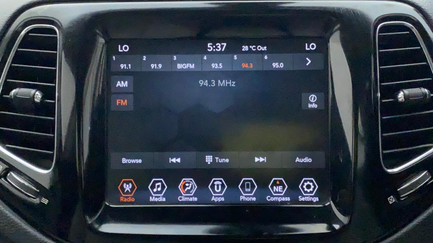 2019 Jeep Compass LIMITED PLUS PETROL AT, Petrol, Automatic, 51,488 km, Infotainment System