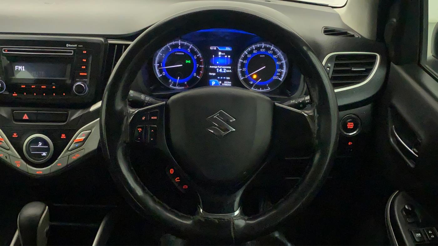 2017 Maruti Baleno ZETA CVT PETROL 1.2, Petrol, Automatic, 77,650 km, Steering Wheel Close Up