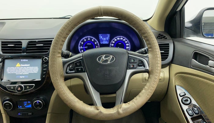 2016 Hyundai Verna FLUIDIC 4S 1.6 VTVT SX, Petrol, Manual, 1,04,996 km, Steering Wheel Close Up
