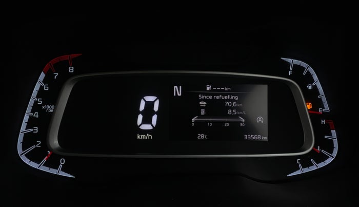 2024 KIA SONET HTX PLUS 1.0 TURBO PETROL IMT, Petrol, Manual, 33,565 km, Odometer Image