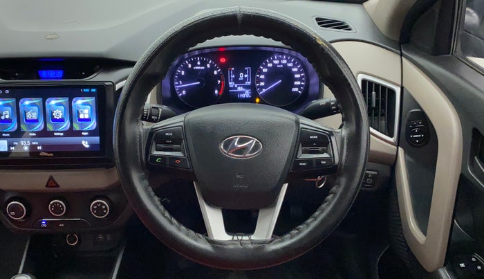 2018 Hyundai Creta E PLUS 1.6 PETROL, Petrol, Manual, 1,14,429 km, Steering Wheel Close Up