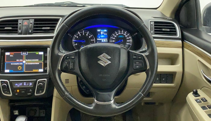 2018 Maruti Ciaz ALPHA  AT 1.5 SHVS PETROL, Petrol, Automatic, 60,904 km, Steering Wheel Close Up