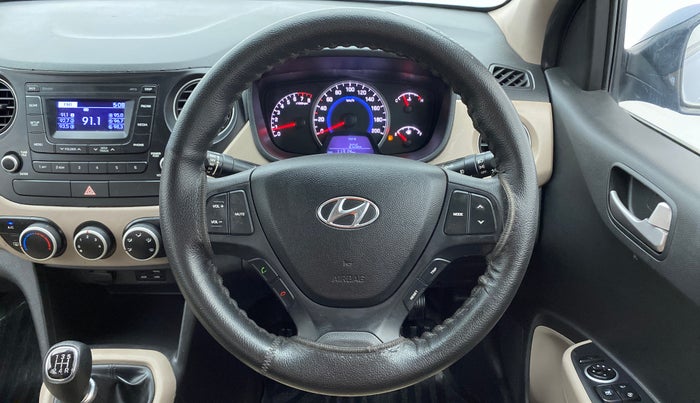 2016 Hyundai Grand i10 SPORTZ 1.2 KAPPA VTVT, Petrol, Manual, 12,089 km, Steering Wheel Close Up