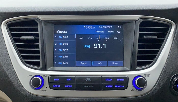 2018 Hyundai Verna 1.6 VTVT SX (O) AT, Petrol, Automatic, 30,613 km, Infotainment System