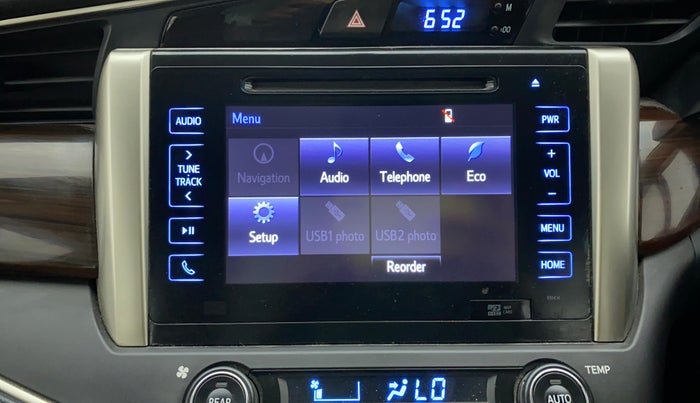2016 Toyota Innova Crysta 2.7 ZX AT 7 STR, Petrol, Automatic, 40,801 km, Infotainment system - GPS Card not working/missing