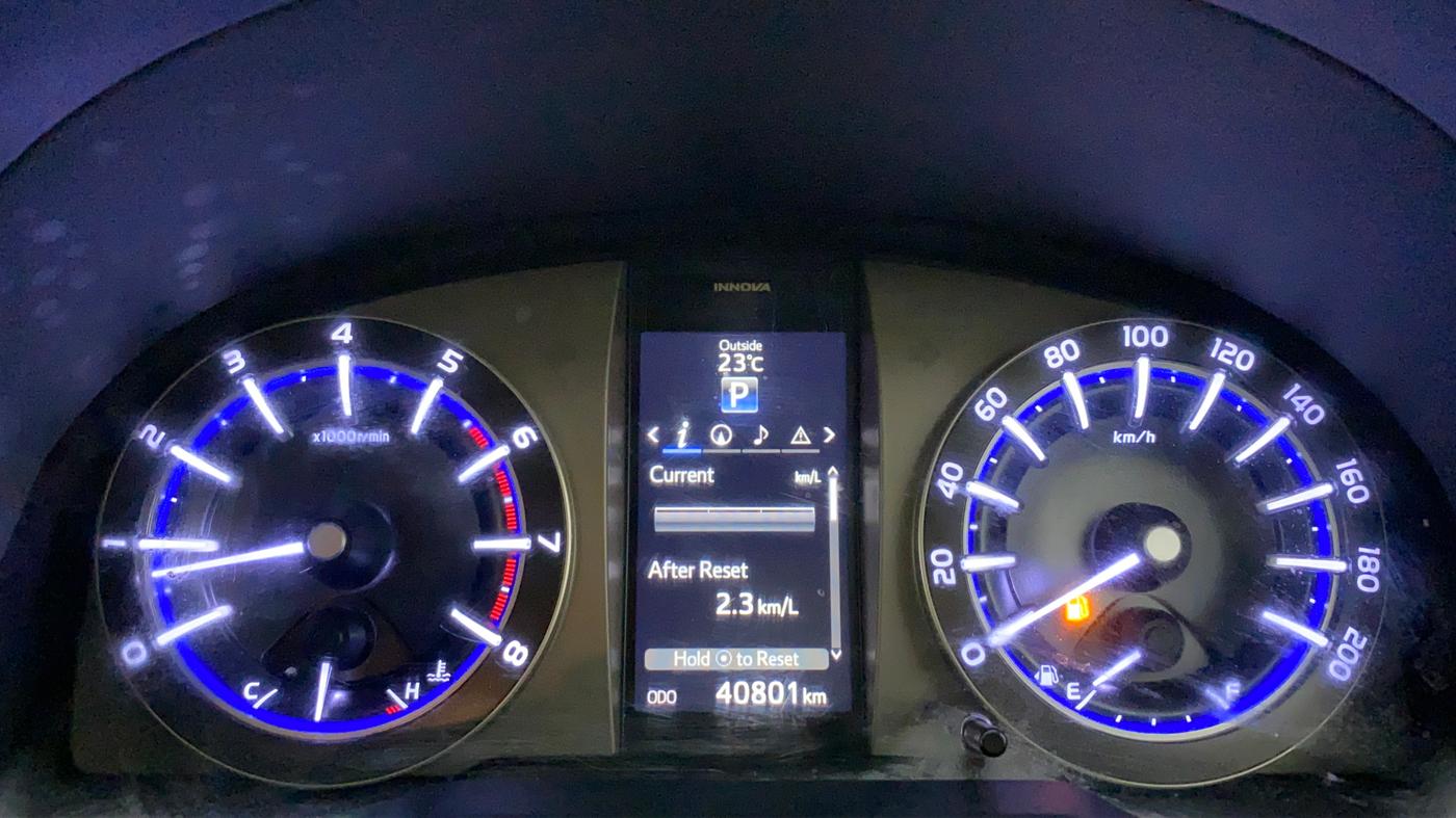 2016 Toyota Innova Crysta 2.7 ZX AT 7 STR, Petrol, Automatic, 40,801 km, Odometer Image