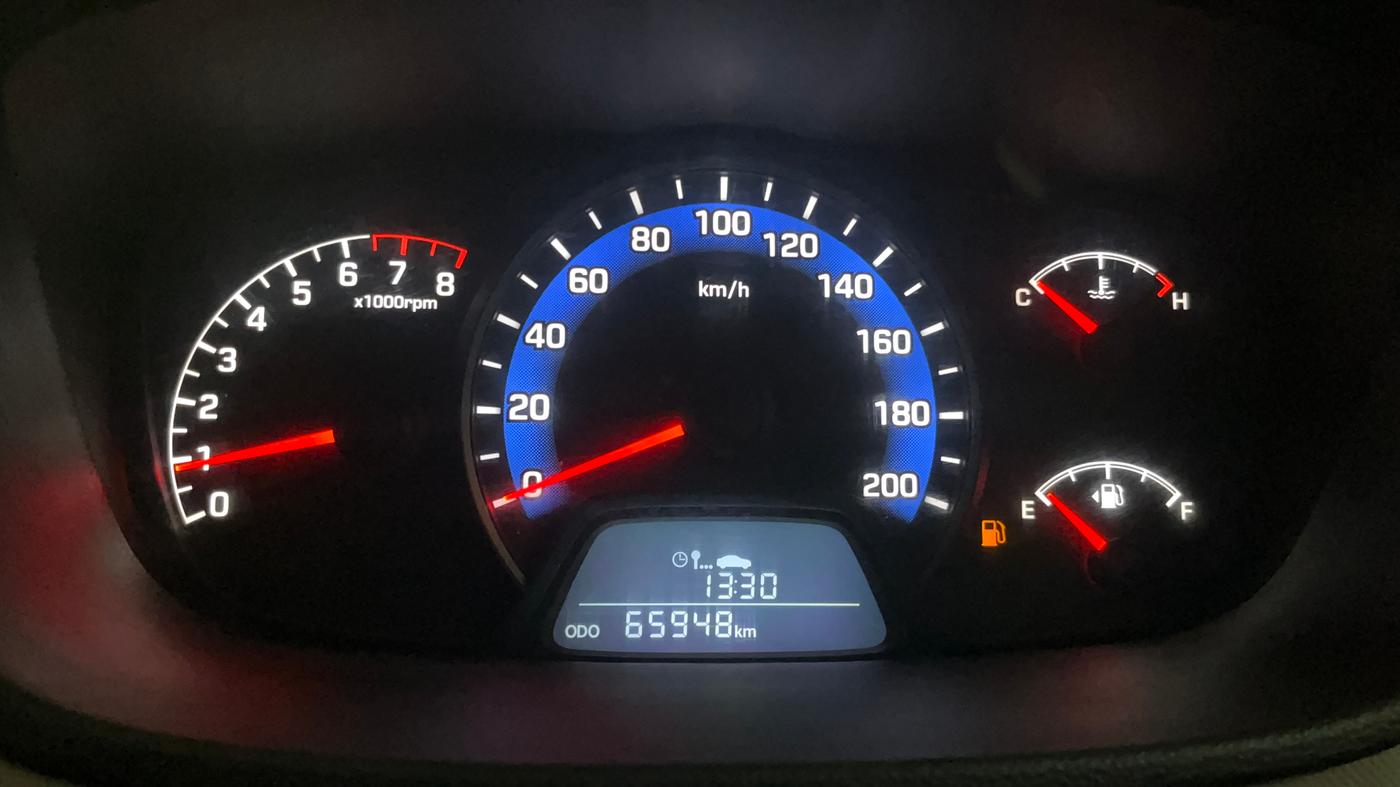2014 Hyundai Xcent S 1.2, Petrol, Manual, 65,996 km, Odometer Image