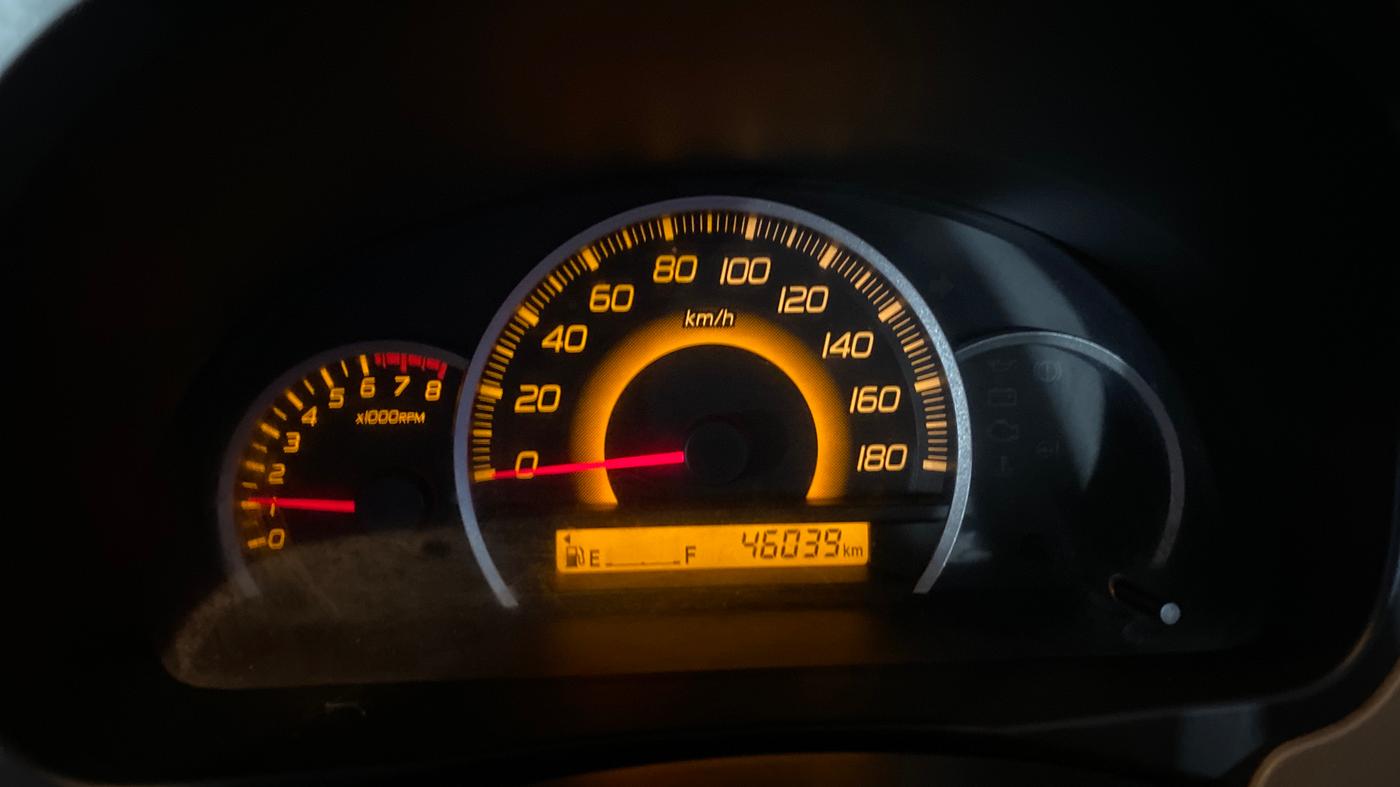 2013 Maruti Wagon R 1.0 VXI, Petrol, Manual, 46,015 km, Odometer Image
