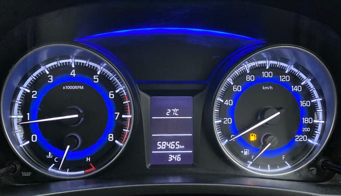 2017 Maruti Baleno DELTA 1.2 K12, Petrol, Manual, 58,518 km, Odometer Image
