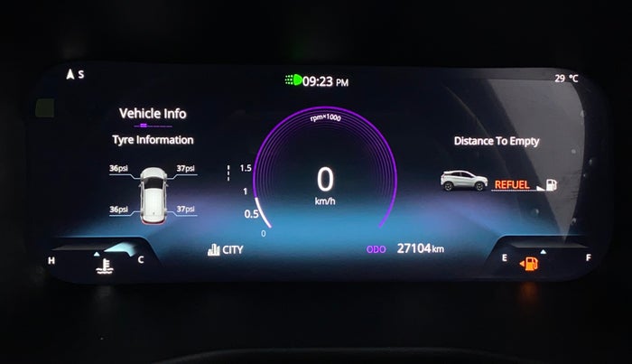 2023 Tata NEXON FEARLESS PURPLE + SUNROOF DUAL TONE 1.2 PETROL, Petrol, Manual, 27,101 km, Odometer Image