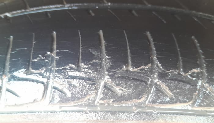2014 Hyundai Xcent SX AT 1.2 (O), Petrol, Automatic, 78,893 km, Left Rear Tyre Tread
