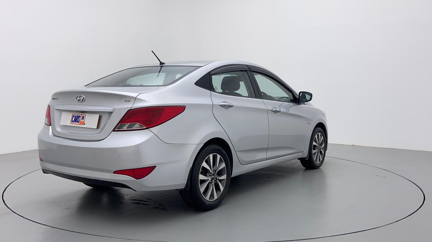 2015 Hyundai Verna FLUIDIC 1.6 VTVT S (O)  MT, Petrol, Manual, 25,274 km, Right Back Diagonal (45- Degree) View