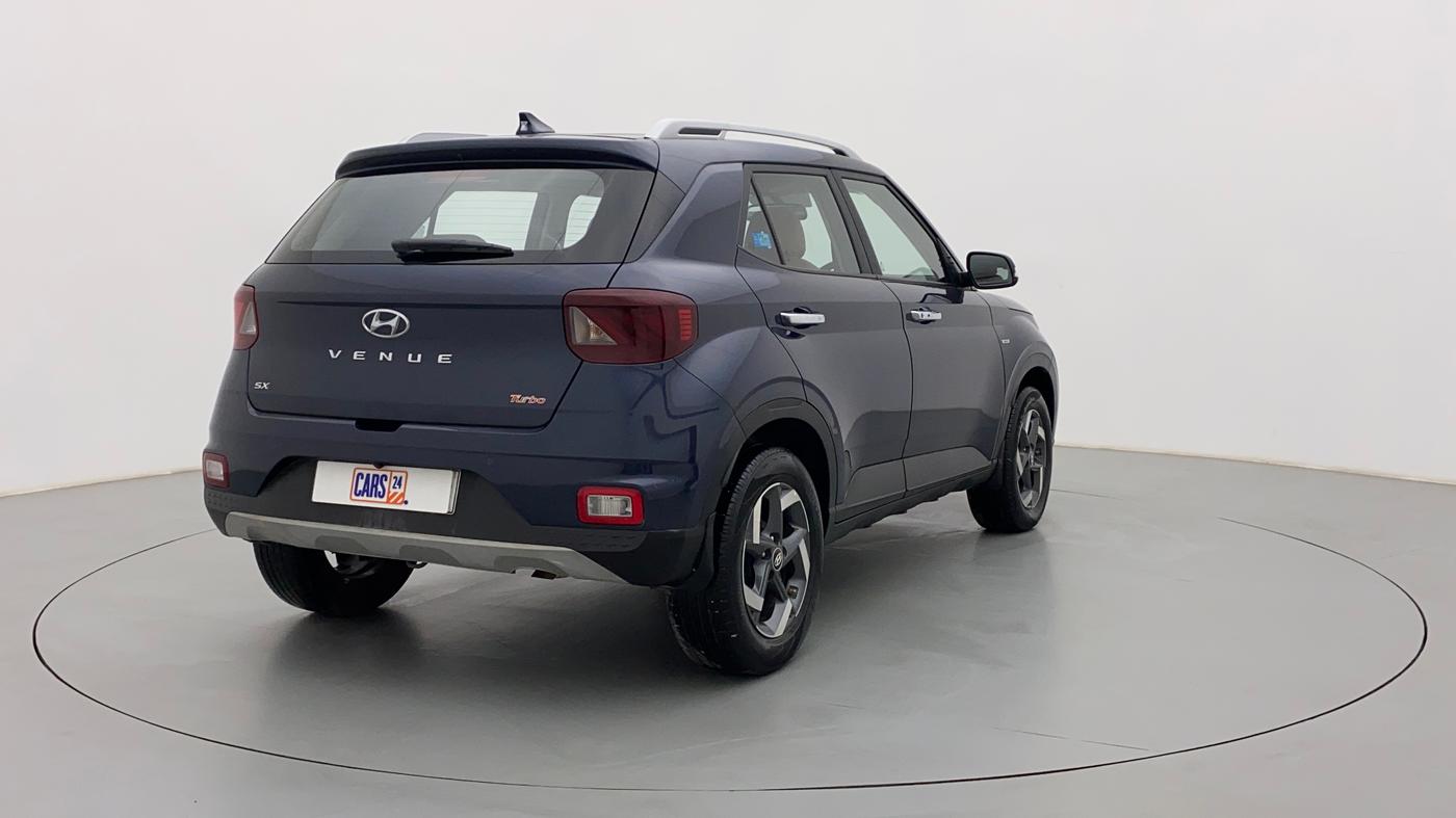 2020 Hyundai VENUE 1.0 turbo GDI IMT SX O, Petrol, Manual, 22,778 km, Right Back Diagonal