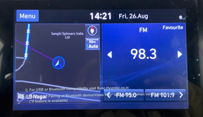 2020 Hyundai VENUE 1.0 turbo GDI IMT SX O, Petrol, Manual, 22,778 km, Touchscreen Infotainment System