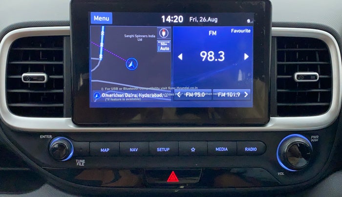 2020 Hyundai VENUE 1.0 turbo GDI IMT SX O, Petrol, Manual, 22,778 km, Infotainment System