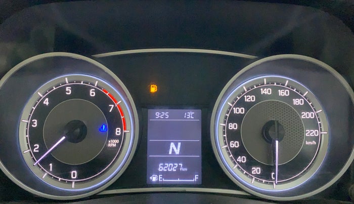 2018 Maruti Dzire ZXI AMT, CNG, Automatic, 62,127 km, Odometer Image
