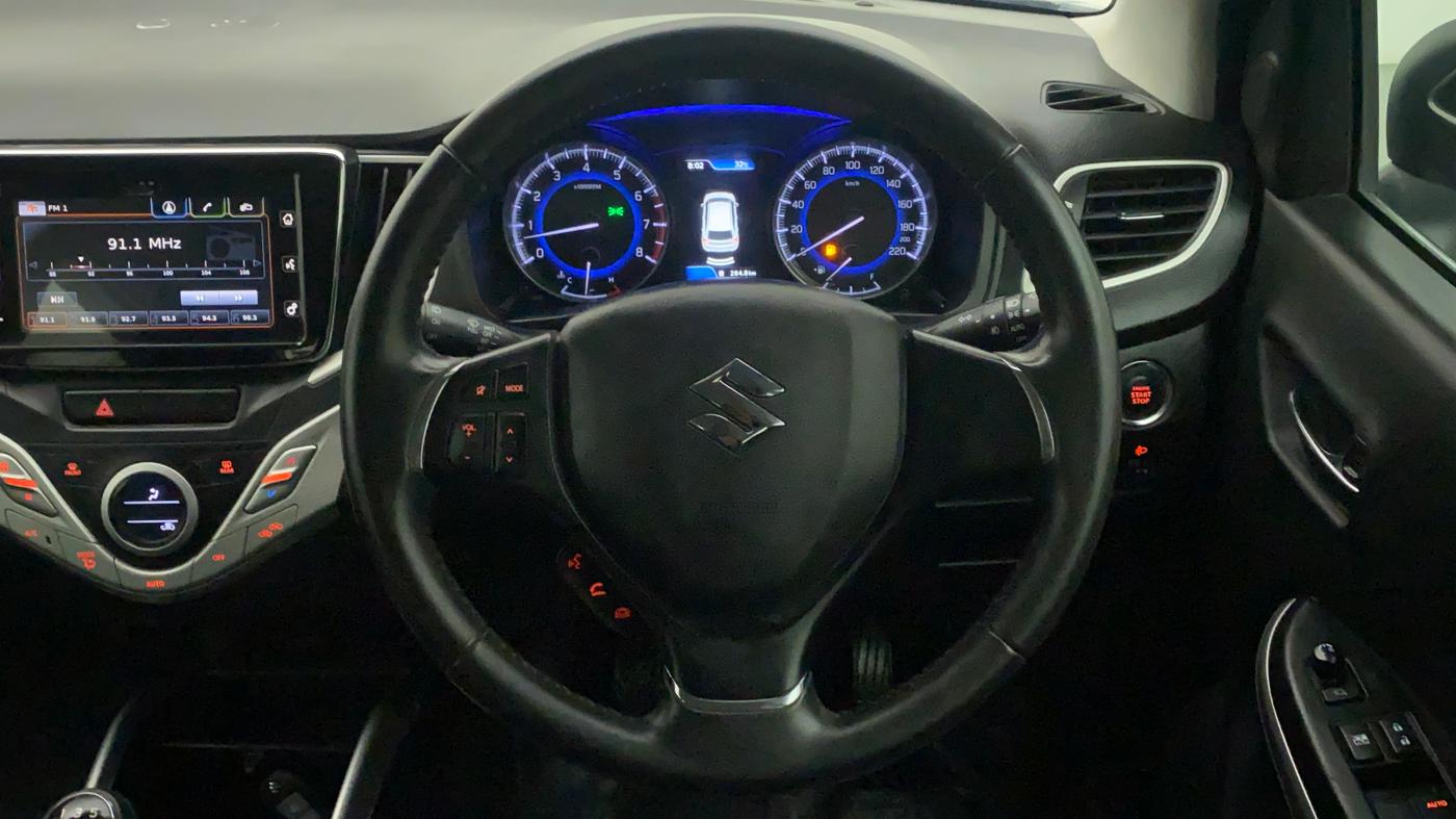 2017 Maruti Baleno ALPHA PETROL 1.2, Petrol, Manual, 22,580 km, Steering Wheel Close Up