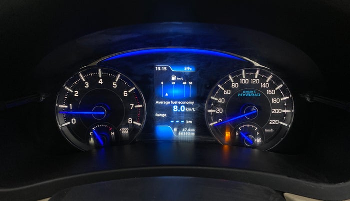 2018 Maruti Ciaz ALPHA 1.5 SHVS PETROL, Petrol, Manual, 66,393 km, Odometer Image