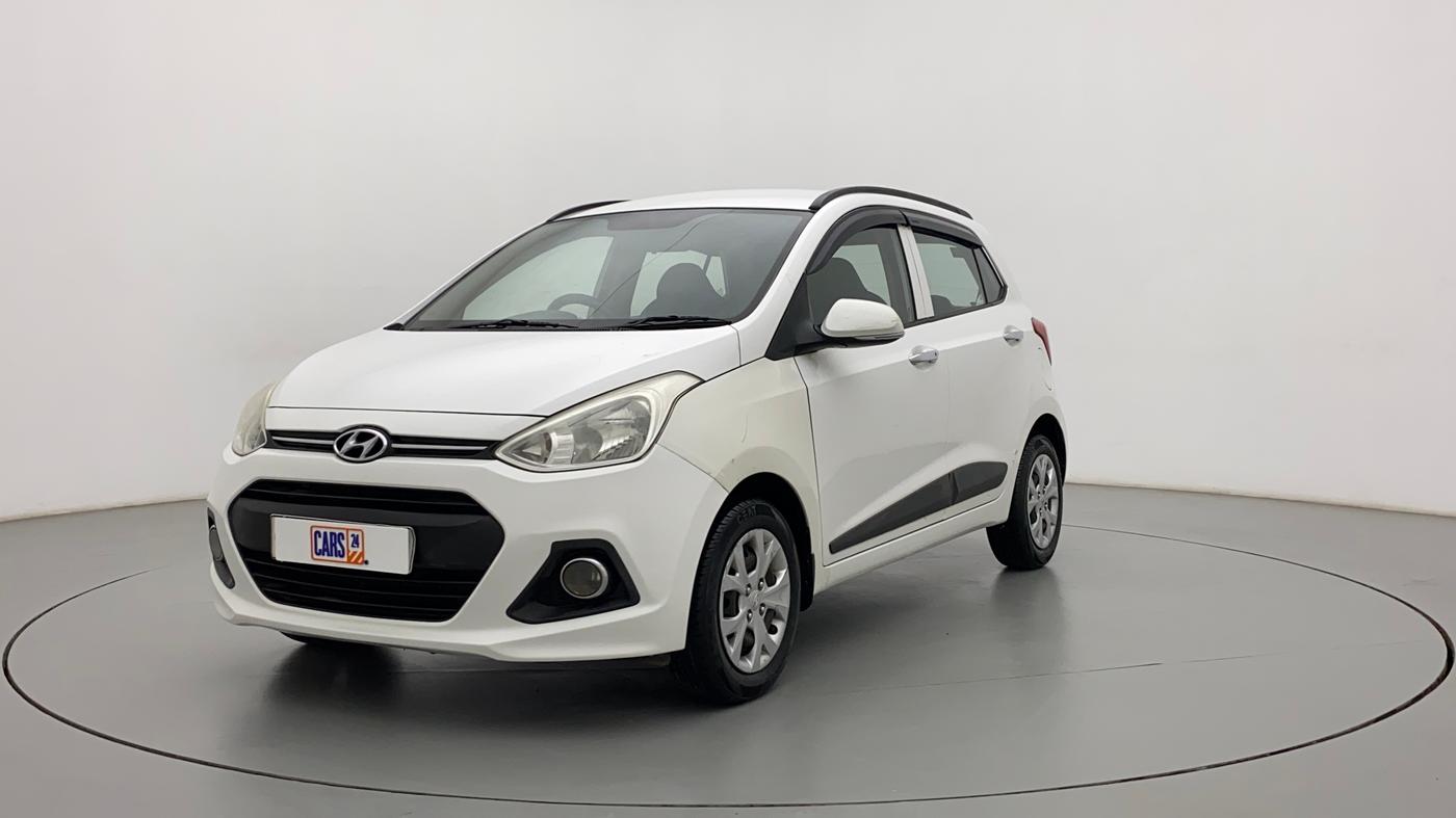 2014 Hyundai Grand i10 SPORTZ 1.2 KAPPA VTVT, Petrol, Manual, 57,821 km, Left Front Diagonal