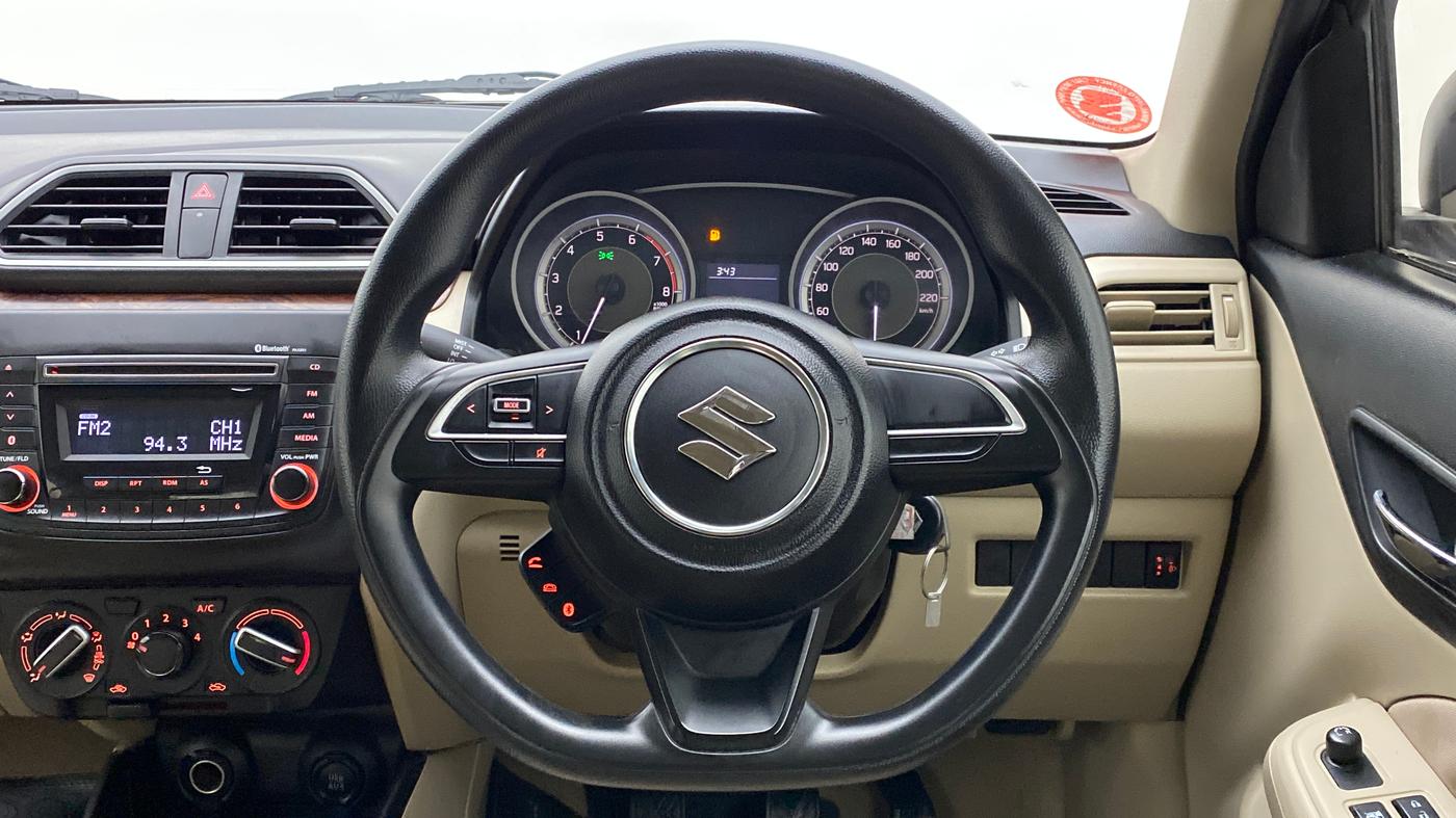 2017 Maruti Dzire VXI, Petrol, Manual, 58,122 km, Steering Wheel Close Up