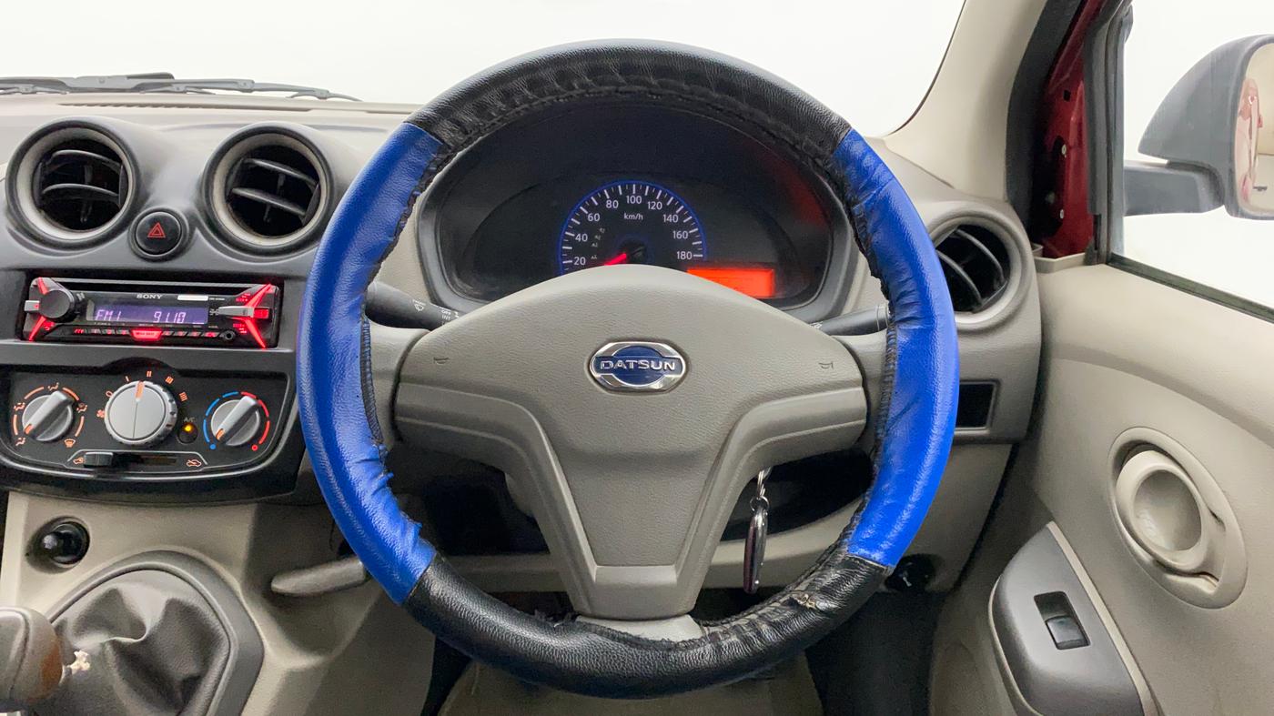2015 Datsun Go Plus T, Petrol, Manual, 65,584 km, Steering Wheel Close Up