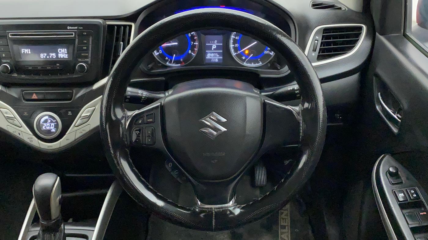 2018 Maruti Baleno DELTA CVT PETROL 1.2, Petrol, Automatic, 1,05,095 km, Steering Wheel Close Up