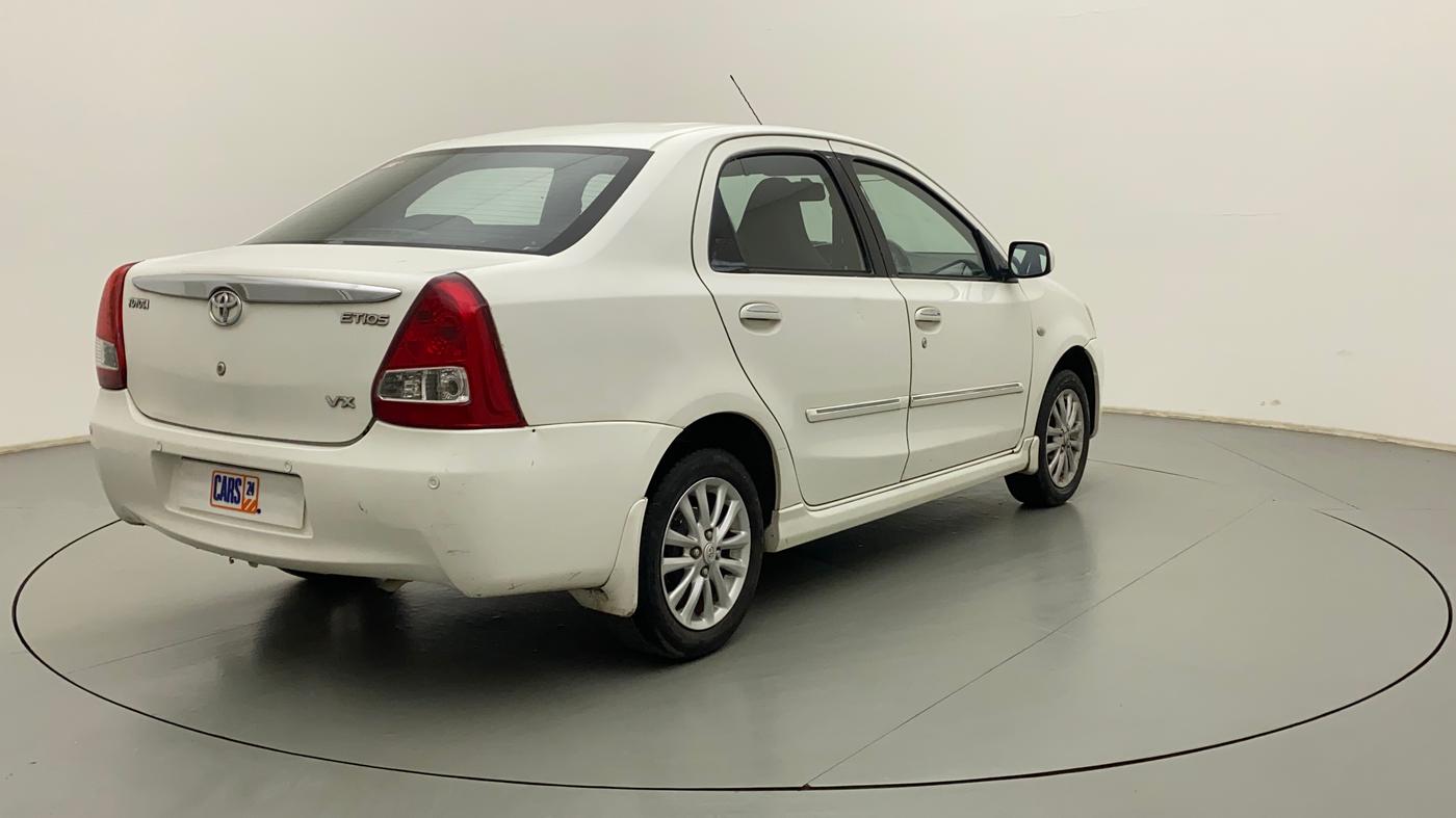2011 Toyota Etios VX, Petrol, Manual, 88,332 km, Right Back Diagonal