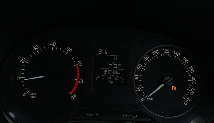 2017 Skoda Rapid AMBITION 1.6 MPI MT, Petrol, Manual, 34,644 km, Odometer Image