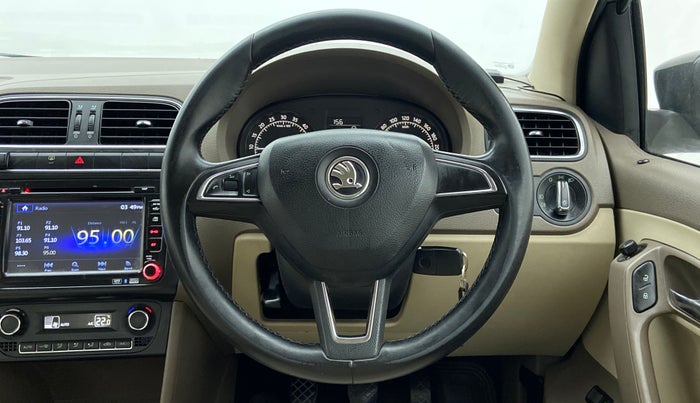 2015 Skoda Rapid 1.5 TDI MT ELEGANCE BLACK PACKAGE, Diesel, Manual, 64,793 km, Steering Wheel Close Up