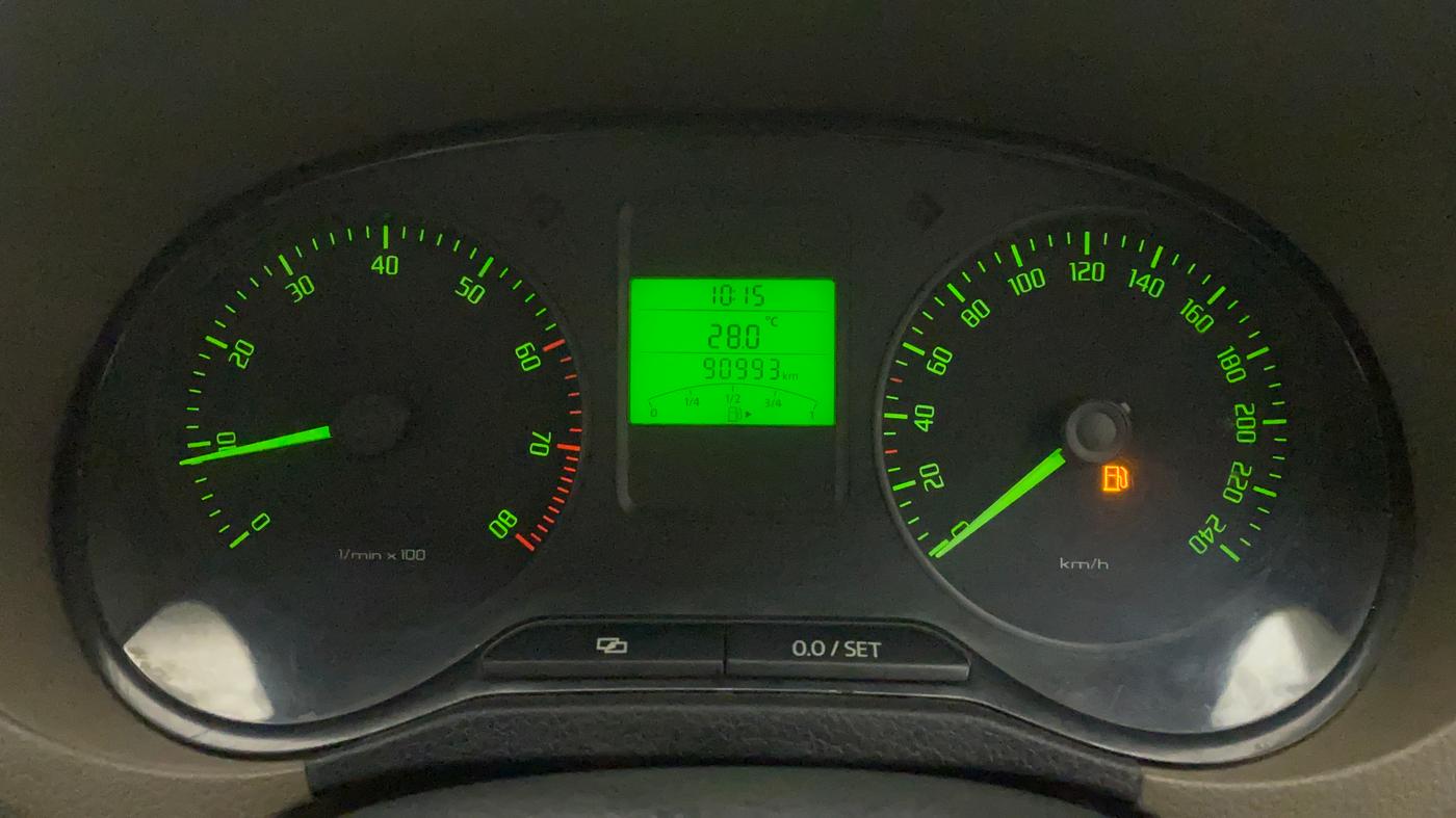 2013 Skoda Rapid ACTIVE 1.6 MPI MT PLUS, Petrol, Manual, 90,993 km, Odometer Image