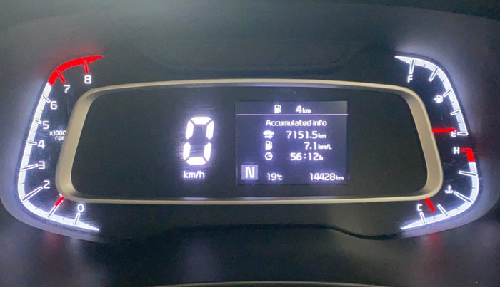 2020 KIA SONET HTX 1.0 IMT, Petrol, Manual, 14,394 km, Odometer Image